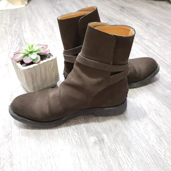Tod's * Brown Suede Chelsea Driving Boots * 38.5 - Picture 8 of 15